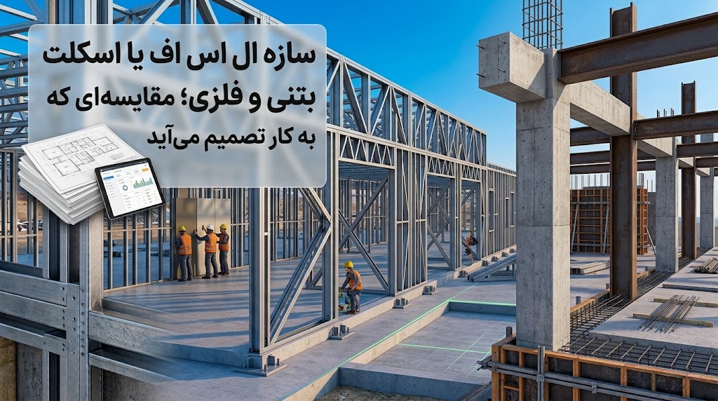 مقایسه ال اس اف با اسکلت بتنی و فلزی