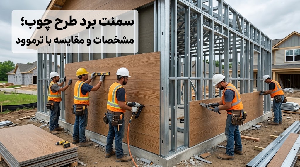 فایبر سمنت برد طرح چوب